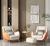 Fauteuil compact et confortable à une place, imprimé tigre, pour salon, balcon, usage de loisirs, design de luxe léger
