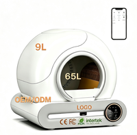 Litière pour chat Tuya Smart, automatique, autonettoyante, écologique, en ABS, grande capacité 65L, détection de sécurité, toilette pour chat