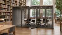 Cabine de travail acoustique insonorisée moderne et amovible pour bureau, espace de travail privé et portable, cabine de réunion