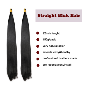 Extensiones de Cabello Sintético Preestirado de 22 Pulgadas y 150 g, Cabello Liso Sedoso para Trenzas, Cabello Ombre para Trenzas Africanas, Extensiones de Ganchillo - Product Image 5