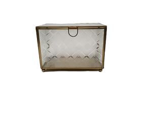 Caja de Joyería de Estilo Americano de Primera Calidad, Caja de Vidrio Antigua de Latón - Product Image 4