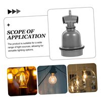 Douille de lampe E27 en métal porcelaine aluminium durable Douille polyvalente pour l'intérieur et l'extérieur avec vis en plastique