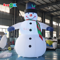 Bonhomme de neige gonflable géant de Noël pour la publicité et la promotion d'événements en plein air