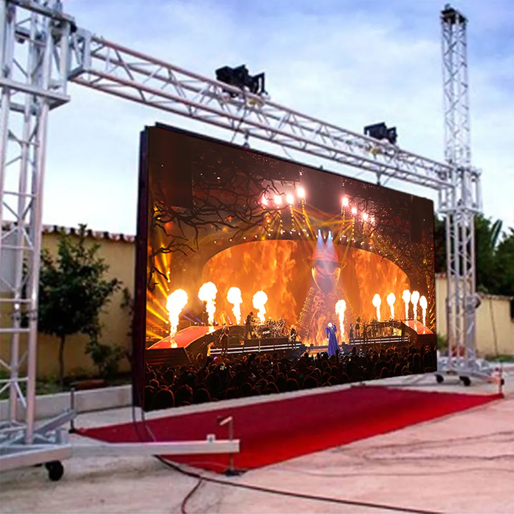 Panel de pared Led de aluminio de fundición a presión para escenario, pantalla de publicidad al aire libre grande para evento de alquiler y evento, portátil, P4, P5, P6