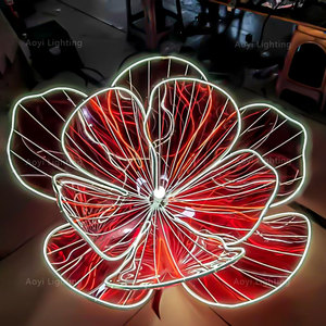 大型屋外防水アクリルPVC発光フラワーランプカラフルなクリスマス風光明媚なエリアパークスクエア照明プロジェクト景観 - Product Image 6