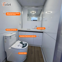 Toilettes mobiles de luxe au design élégant, structure stable pour mariages, expositions, concerts et événements en plein air