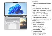 2025 New Gaming Laptop with Intel N100 Processor 16GB DDR4 512GB SSD RGB Lighting Thin Metal Design