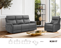 Canapé d'angle moderne inclinable électrique avec chaise longue, configuration 3+1, appuie-têtes réglables, rembourrage en mousse à mémoire de forme, structure en bois, revêtement en tissu