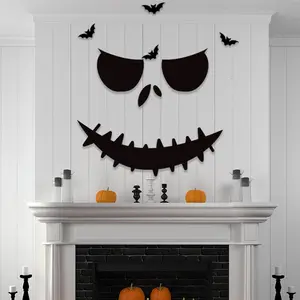 2024 nueva llegada nueva decoración de Halloween esqueleto mano calabaza puerta pegatina fantasma Festival fiesta decoración fieltro pared pegatina