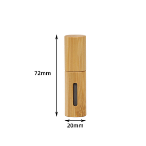 고급 향수병 휴대용 5ml 10ml 미니 유리 향수 스프레이 병 천연 대나무 병 - Product Image 6