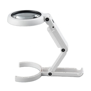 Máy tính để bàn di động mới sử dụng kép gấp vành đai Đèn Cắm <span class=keywords><strong>LED</strong></span> USB đọc bảo trì HD 5 lần một kính lúp - Product Image 1