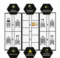 Système de gestion cloud IoT intelligent multilingue pour casiers à bagages assemblés, boîte de rangement sécurisée pour colis et valises, pour parcs d'attractions