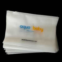 Sacs à fermeture éclair coulissante en CPE dépoli anti-poussière personnalisés, impression sérigraphique, pour emballage de leggings, lingerie et vêtements jetables, 100 pièces