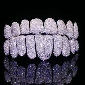 Grillz en Moissanite Diamant, Taille Ronde Brillante, Bijoux Hip Hop de Luxe, Accessoire Dentaire Tendance, Cadeau de Créateur - Product Image 4