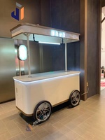 Camion de restauration mobile pliable pour marché nocturne, idéal pour les snacks, nouilles, raviolis, pains, glaces, fast-food, boissons, café – Soudure métallique hybride