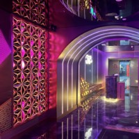 Panneau 3D en plastique Art Déco haut de gamme avec miroir LED mural pour décorations d'anniversaire et de mariage