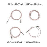 Ensemble d'aiguilles à tricoter circulaires interchangeables, 12 paires, en bambou carbonisé, polies à la main, dorées, détachables, pour le tricot de pulls DIY