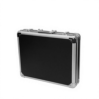 Boîte à outils/étui à équipement multifonctionnel rectangulaire en alliage d'aluminium de type K, doublure en velours noir, modèle YH-228