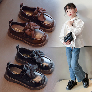 Chaussures plates en cuir pour petites filles, chaussures pour filles, chaussures d'école pour filles, chaussures de princesse à nœud papillon - Product Image 2