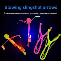 Flèche lumineuse LED en plastique pour lance-pierre, lumière rouge et bleue, épée volante, jouets de marché nocturne