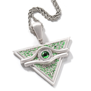 Retro antik mat Hip hop oyunu kral yapı blok yağ damlası kolye zarif ve high-end geometrik erkekler kolye - Product Image 1