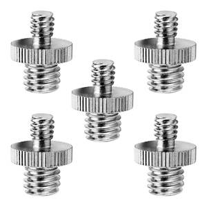 Adaptador de trípode de 5 núcleos con rosca macho de 1/4" a 3/8"-16, tornillo de montaje de cámara metálico portátil para jaula de iluminación - Product Image 2