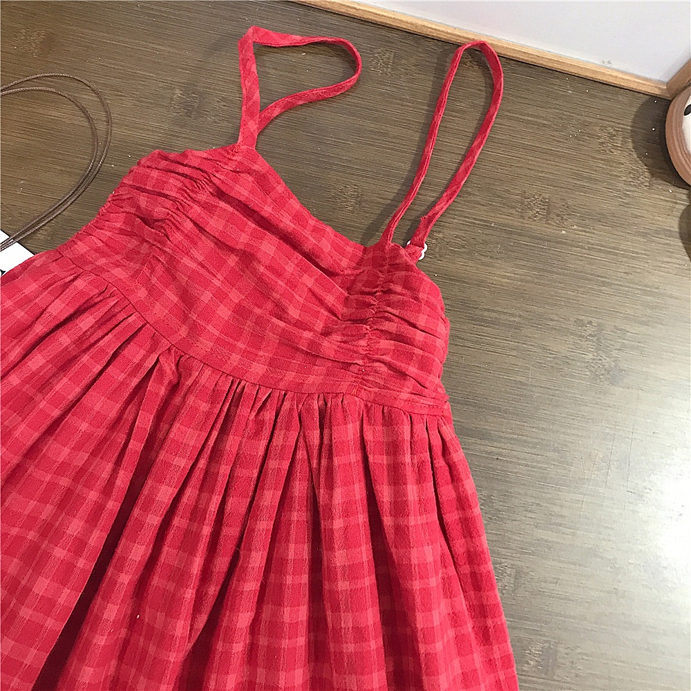 strapless open back dress 1950s Vintage Red Polka Dots Square Collar Swing Dress, Red / S main image 0