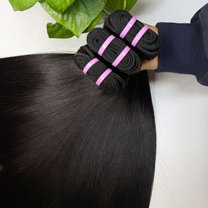 Extensiones de Cabello Humano Natural Liso de Camboya de Alta Calidad, Color Negro Natural, para Negocios de Salón de Belleza - Product Image 2