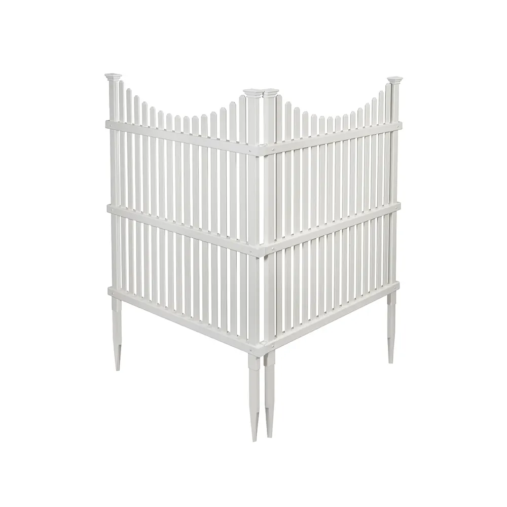 Beyaz plastik PVC çit kafes ve kapılar-çevre dostu kolay kurulum Post & Gate vinil ile UV geçirmez kazık çit