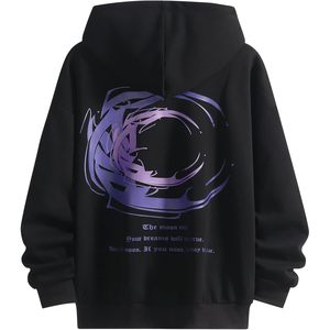 เสื้อฮู้ดดี้ผู้ชาย FOXA ยูนิเซ็กซ์ ผ้าฝ้าย 100% พิมพ์ลายด้วยความร้อน ระบายอากาศได้ดี สไตล์ลำลอง สตรีทแวร์ เสื้อสวมหัว - Product Image 1