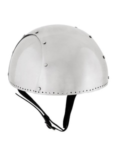 Casco Secret Helmet II de Alta Calidad, Hecho a Mano en Acero al Carbono con Forro de Cuero, Estilo Medieval, Decoración de Armadura Oculta - Product Image 1
