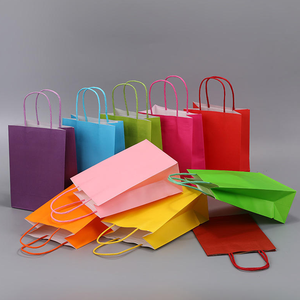 <span class=keywords><strong>Bolsas</strong></span> de Papel <span class=keywords><strong>Kraft</strong></span> <span class=keywords><strong>Biodegradables</strong></span> y Reciclables de Alta Calidad, Coloridas, Duraderas y Personalizadas, con Asas, para Uso Doméstico, Venta al Por Mayor - Product Image 4