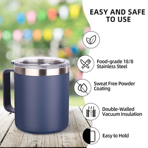 Taza de Acero Resistente para Aventuras con Asa Cómoda para Café, Sopa y Uso al Aire Libre, Taza de Viaje, Taza de Camping, Taza con Asa - Product Image 4