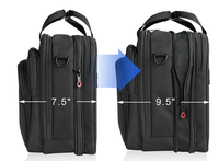 Sacoche pour ordinateur portable haut de gamme à la mode extensible 17.3 pouces hydrofuge épaule Messenger anti-vol caractéristique
