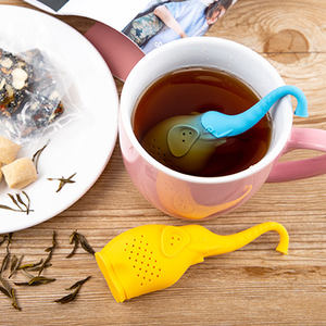 OEM ODM vendita calda nuovo Design riutilizzabile carino a forma di elefante filtro per tè in foglie sciolte per tempi di tè più divertenti infusore per tè in Silicone - Product Image 4