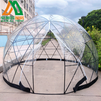 Dôme de Camping de luxe de 3.6m, tente Igloo transparente en TPU, bulle gonflable, transparente, en stock