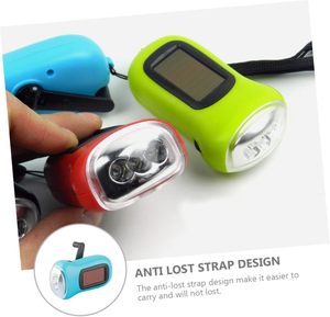 Hand Crank Generator 3 <b>LED</b> Small Torch <b>Light</b> for Kids Camping Outdoor Survival Portable Dynamo Earthquake Flashlight Solar - Product Image 2
