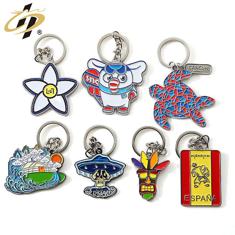 Заводская изготовленная на заказ эмалированная логотип дешевая оптовая продажа Серебряный металлический брелок, Сувенирный брелок