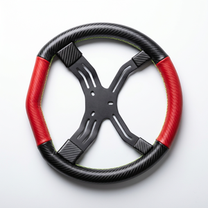 Volante in Alluminio di Nuova Progettazione 320mm Blu/Nero/<span class=keywords><strong>Rosso</strong></span> per Go-Kart Elettrici da Corsa - Product Image 2