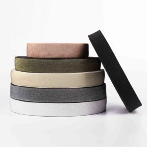 Vente en gros d'usine, bande élastique personnalisée pour ceinture, bande élastique en polyester pailletée, bande élastique tissée brillante pour sous-vêtements - Product Image 4