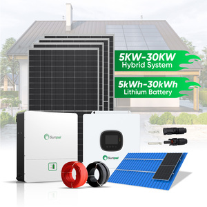 Sunpal Three Phase Hybrid <b>Solar</b> Energy System Photovoltaic 5Kw 10Kw 15Kw <b>Solar</b> <b>Power</b> System <b>Kit</b> for Home Use - Product Image 1