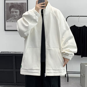 Pull Homme Personnalisé avec Logo 2025 – Nouvelle Collection Automne Hiver – Velours Épais 350g – Fermeture Éclair Longue Américaine – Nouveaux Produits Populaires - Product Image 1