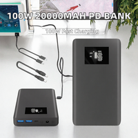 Akku-Pack 20000mAh 12 15V 16V 19V 20V 24V5A DC-Ausgang PD 100W Laptop-Powerbank für Starlink Macbook Pro CPAP WLAN-Router