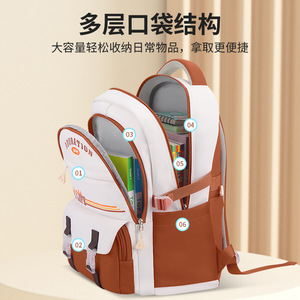 Adoration Backpack 14 In Color Blocking Waterproof School Bag For Boys Age 6-14 Years Spring 2024 - Product Image 3