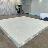 Panneau lumineux Led étoile blanche, panneau de sol de danse, pour fête de mariage