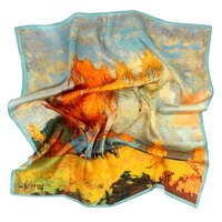 Service d'Impression Écharpes 100% Soie, Foulards en Soie Carrés Personnalisés pour Femmes, Bandanas en Soie avec Logo