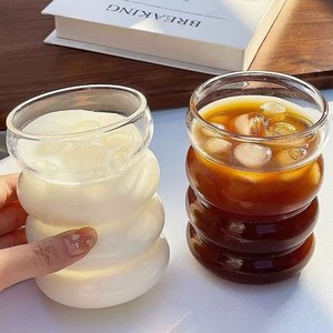 Tazza in Vetro a Spirale Caterpillar, Ecologica, Resistente alle Alte Temperature, Senza Manici e Coperchio, Stile Cinese per Tè al Latte, Caffè, <span class=keywords><strong>Acqua</strong></span> - Product Image 3