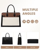 Sac fourre-tout pour ordinateur portable LOVEVOOK 15,6 pouces, sac de travail de bureau, mallette professionnelle, sac à main pour ordinateur, sac à bandoulière en cuir PU pour femmes