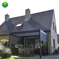 Pergola à persiennes Bioclimatic Cadre en aluminium avec drainage intelligent et revêtement poudré pour terrasse Entrepôt Stock USA
