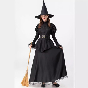 <span class=keywords><strong>Disfraz</strong></span> <span class=keywords><strong>de</strong></span> <span class=keywords><strong>Bruja</strong></span> Oscura S-XXL, Falda <span class=keywords><strong>de</strong></span> Mago Medieval para Disfraces, Traje <span class=keywords><strong>de</strong></span> Cosplay <span class=keywords><strong>de</strong></span> Halloween, Poliéster Negro - Product Image 5